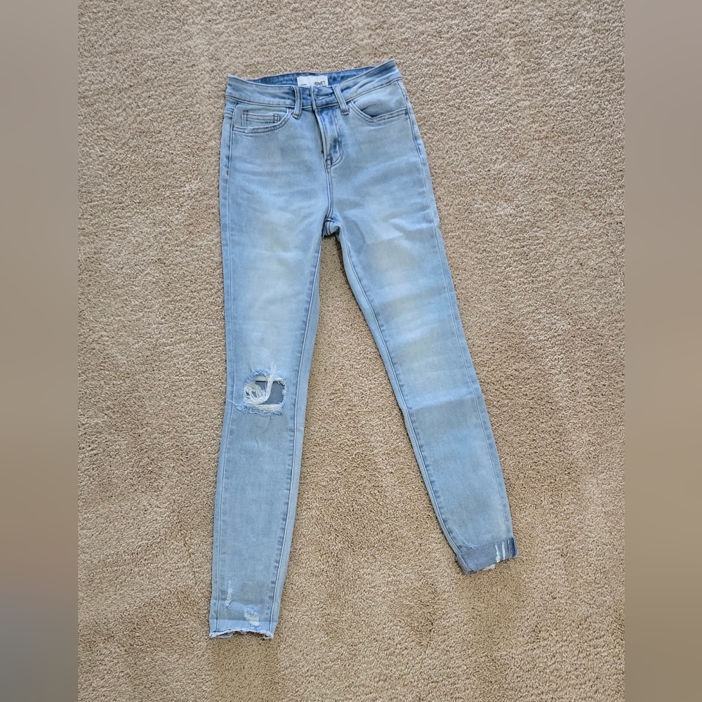 Nwt, Vervet, Mid Rise, Skinny Crop, Double Cuff